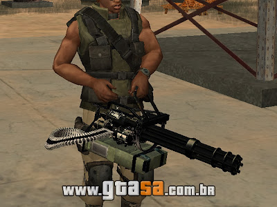 Renegades Minigun Black Skin para GTA San Andreas